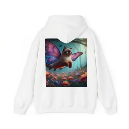 Siamese Cat Butterfly Wings Fantasy Forest