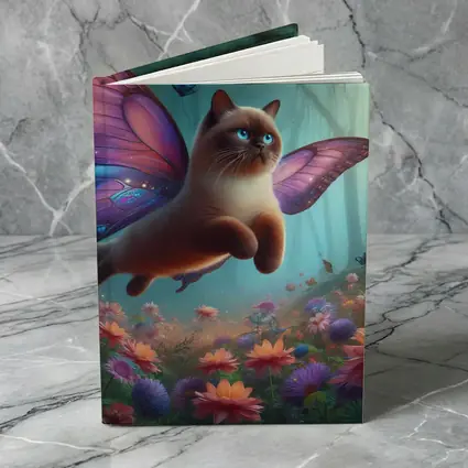 Siamese Cat Butterfly Wings Fantasy Forest