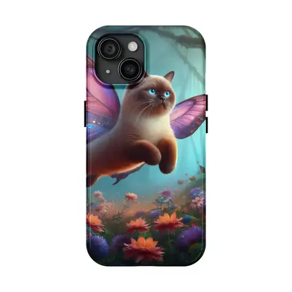 Siamese Cat Butterfly Wings Fantasy Forest