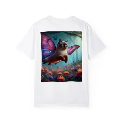 Siamese Cat Butterfly Wings Fantasy Forest