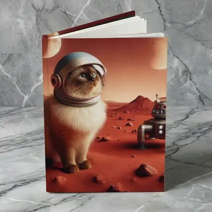 Himalayan Cat Astronaut on Mars Planet