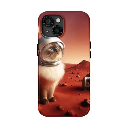 Himalayan Cat Astronaut on Mars Planet