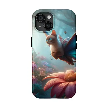 Siamese Cat Butterfly Wings Fantasy Forest
