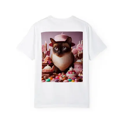 Siamese Cat Pink Hat Candy Sweets