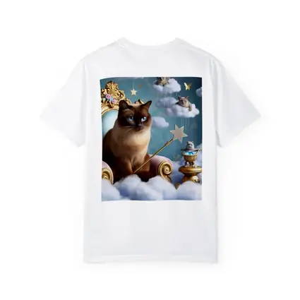 Siamese Cat Royal Throne Fantasy Cloud Scene