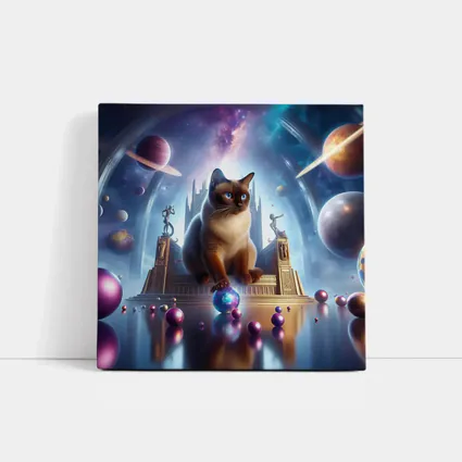 Siamese Cat Space Palace Cosmic Fantasy