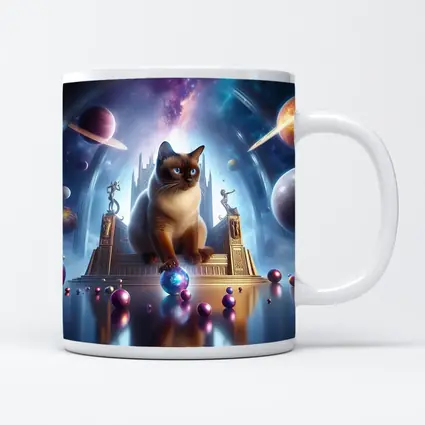 Siamese Cat Space Palace Cosmic Fantasy