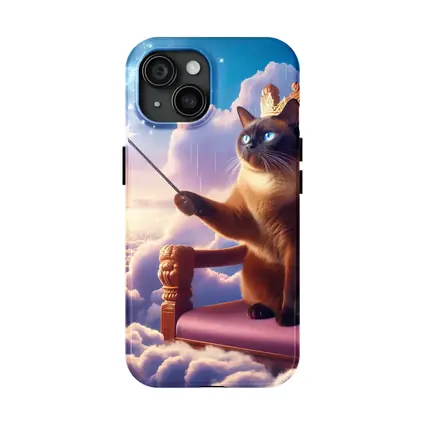 Siamese Cat King Throne Clouds Fantasy