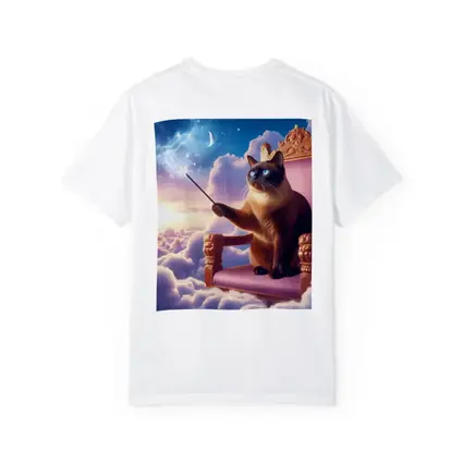Siamese Cat King Throne Clouds Fantasy