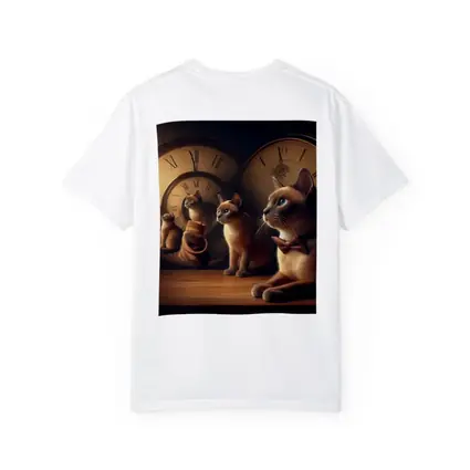 Siamese Cats With Vintage Clocks Background