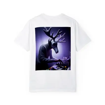 Deer DJ Spinning Tracks Purple Club Night