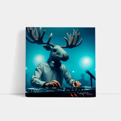 Moose DJ Spinning Records Club Night