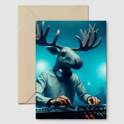 Moose DJ Spinning Records Club Night