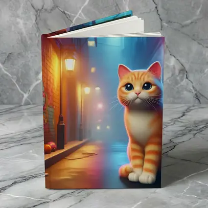 Orange Tabby Cat Neon Alley Graffiti Street
