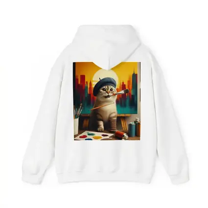 Scottish Fold Cat Artist Painting City
