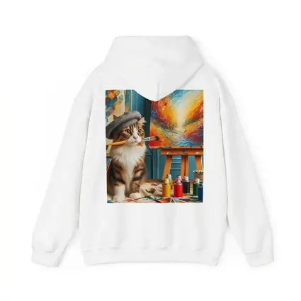 Tabby Cat Artist Beret Painting Studio