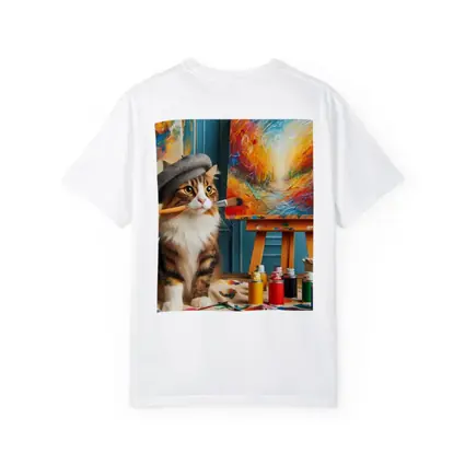 Tabby Cat Artist Beret Painting Studio