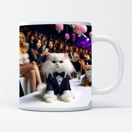 Persian Cat Tuxedo Fashion Show Runway