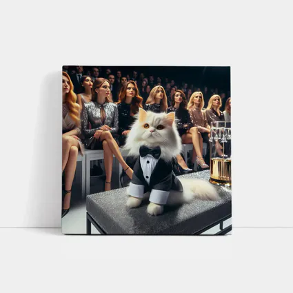 Persian Cat Tuxedo Fashion Show Audience
