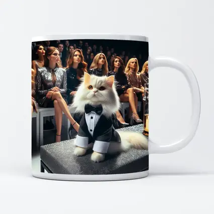 Persian Cat Tuxedo Fashion Show Audience