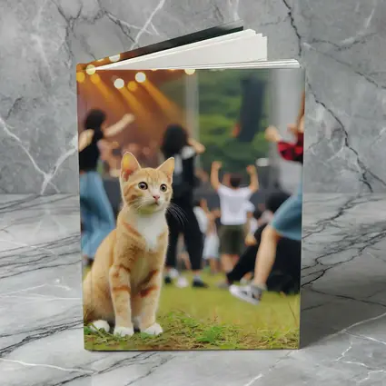 Orange Tabby Kitten at Outdoor Music Festival