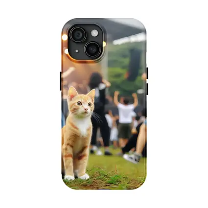 Orange Tabby Kitten at Outdoor Music Festival