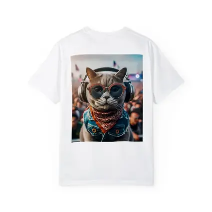 Cool Cat DJ Headphones Music Festival Crowd