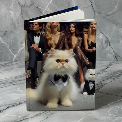 Persian Cats In Tuxedos At Fashion Show