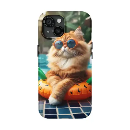 Orange Cat Sunglasses Pool Float Summer
