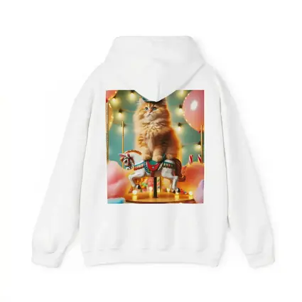 Orange Cat Riding Carousel Horse Fairground