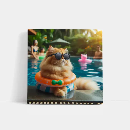 Persian Cat Sunglasses Pool Party Summer