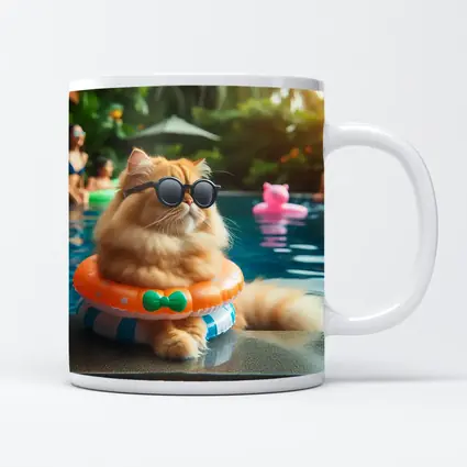 Persian Cat Sunglasses Pool Party Summer
