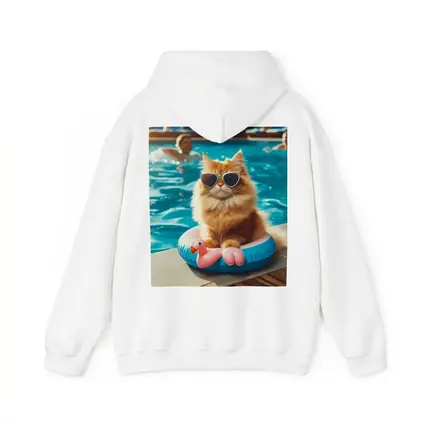 Orange Persian Cat Sunglasses Pool Summer