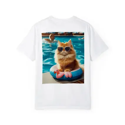 Orange Persian Cat Sunglasses Pool Summer