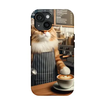 Orange Cat Barista Coffee Shop Cafe