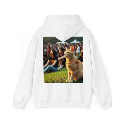 Orange Tabby Cat At Outdoor Music Festival