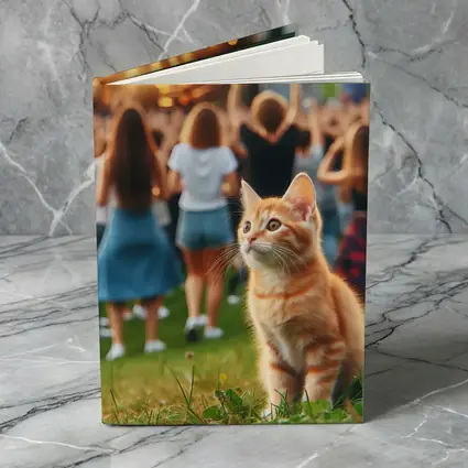 Orange Tabby Kitten at Outdoor Music Festival