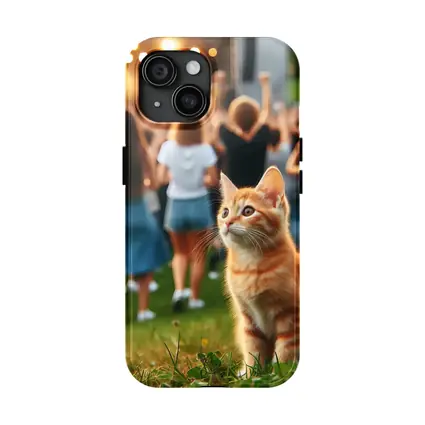 Orange Tabby Kitten at Outdoor Music Festival