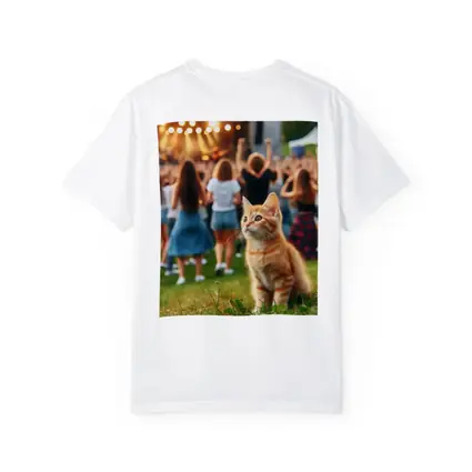 Orange Tabby Kitten at Outdoor Music Festival