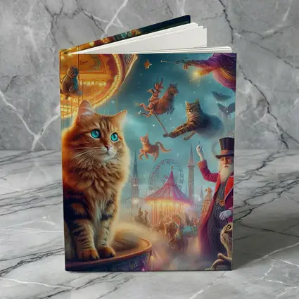 Orange Cat Fantasy Circus Carnival Night