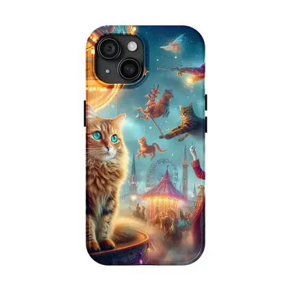 Orange Cat Fantasy Circus Carnival Night