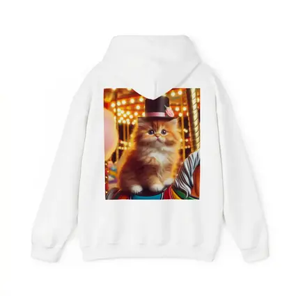 Fluffy Orange Kitten Top Hat Carousel