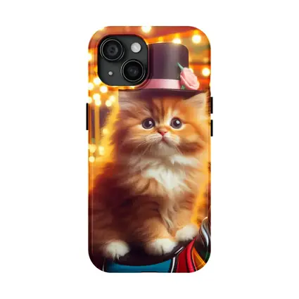 Fluffy Orange Kitten Top Hat Carousel