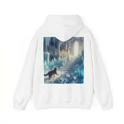 Cat Exploring Frozen Crystal Ice Palace