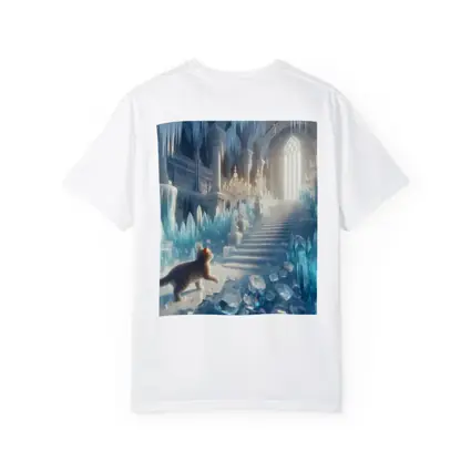 Cat Exploring Frozen Crystal Ice Palace