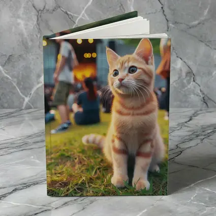 Orange Tabby Kitten at Outdoor Music Festival