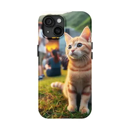 Orange Tabby Kitten at Outdoor Music Festival
