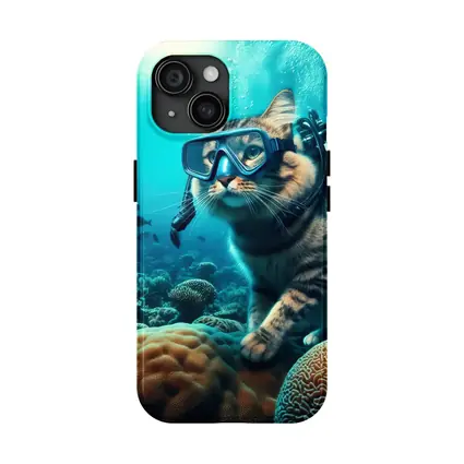 Tabby Cat Scuba Diving Coral Reef Underwater