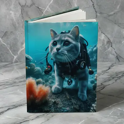 Gray Cat Scuba Diving Underwater Coral Reef