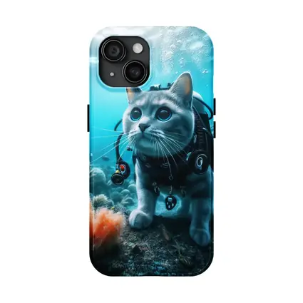 Gray Cat Scuba Diving Underwater Coral Reef